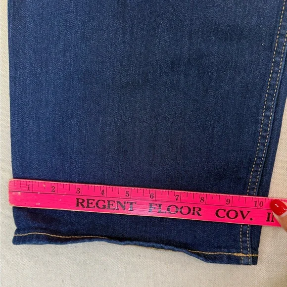 P102 Old Navy Dark Blue Petite High-Rise Wide Leg Jeans - Picture 7 of 7